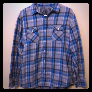 Slade Wilder long sleeve. Blue/Gray plaid.
